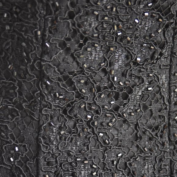 Black Beaded Lace Prom Formal Dress, ~ Jovani New York~ Size 4 - Picture 5 of 11